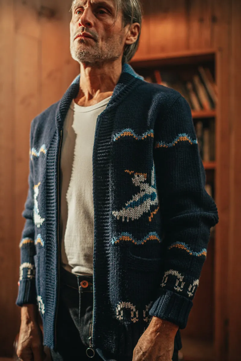 &SONS Crane Cardigan Navy