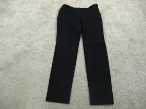 ANN Taylor Womens Casual Dress Pants Straight Leg Pockets Black Size 0P