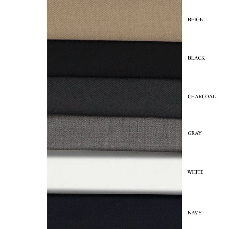 Black Ultra Slim Fit Dress Pants Flat Front Pre-hemmed