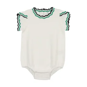 Bopop Polo Romper-White
