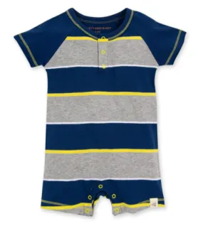 Burt's Bees Baby Rugby Stripe Organic Cotton Romper