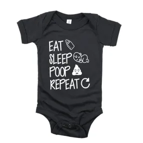 Eat Sleep Poop Repeat Baby Romper Set
