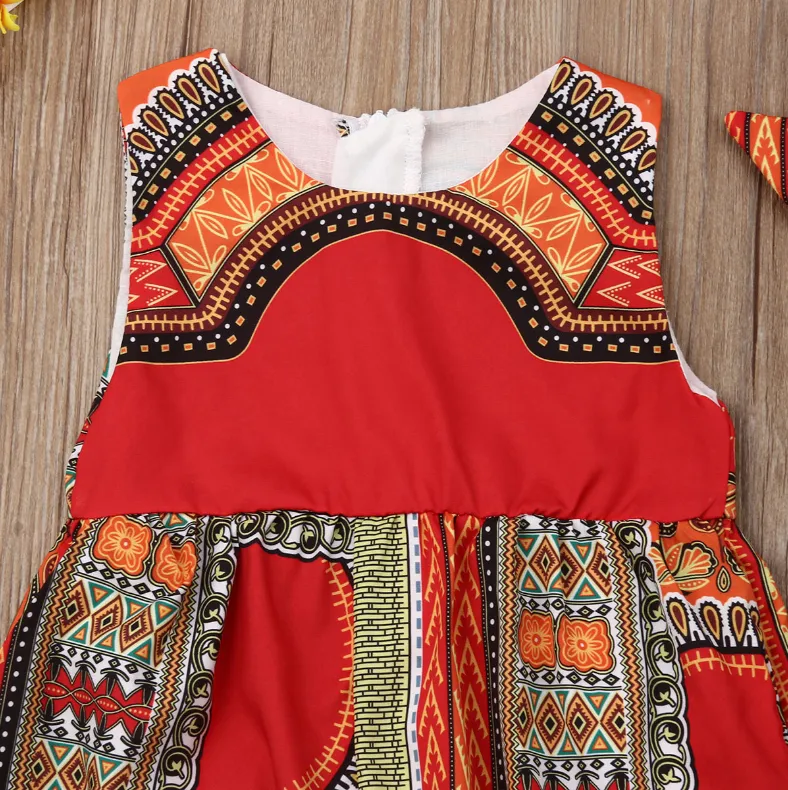 Floral Zigzag Onesie Romper with Headband Outfit