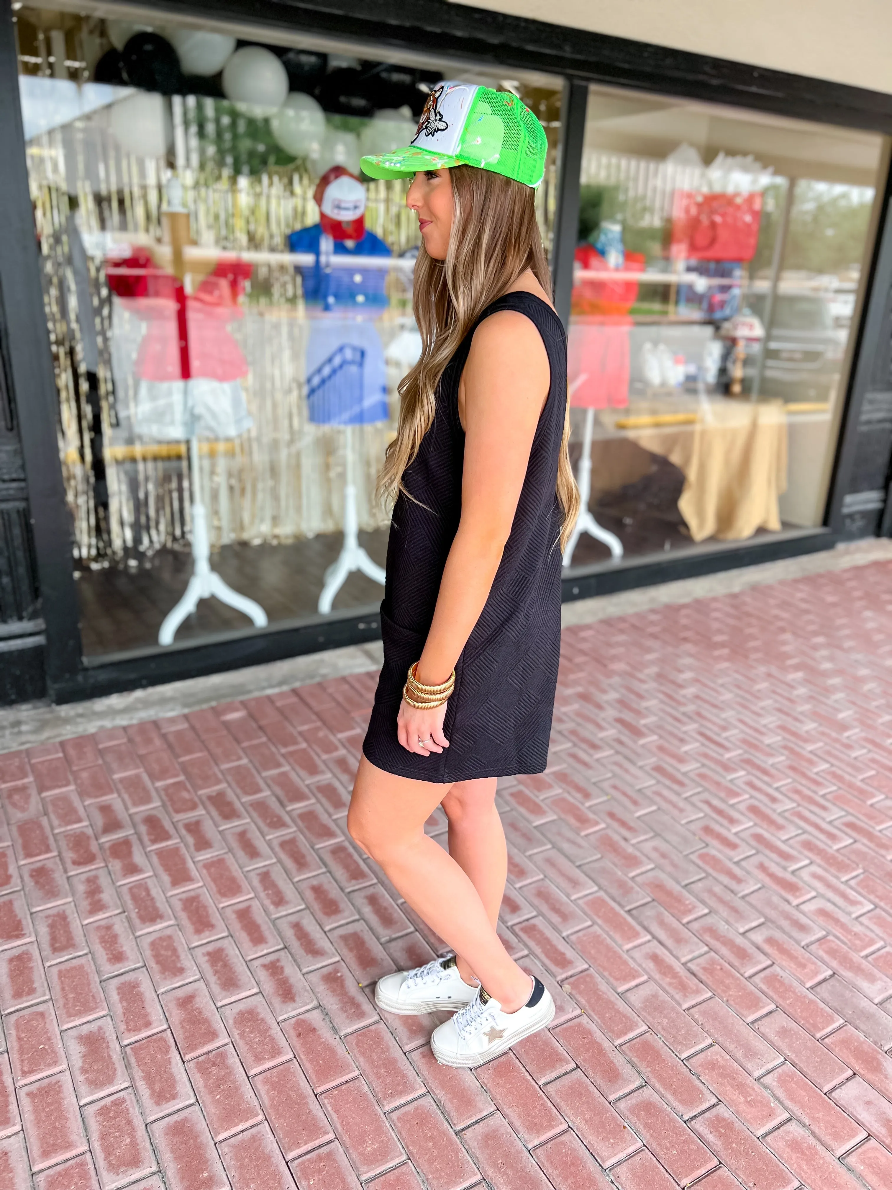 Julia Textured Romper-Black