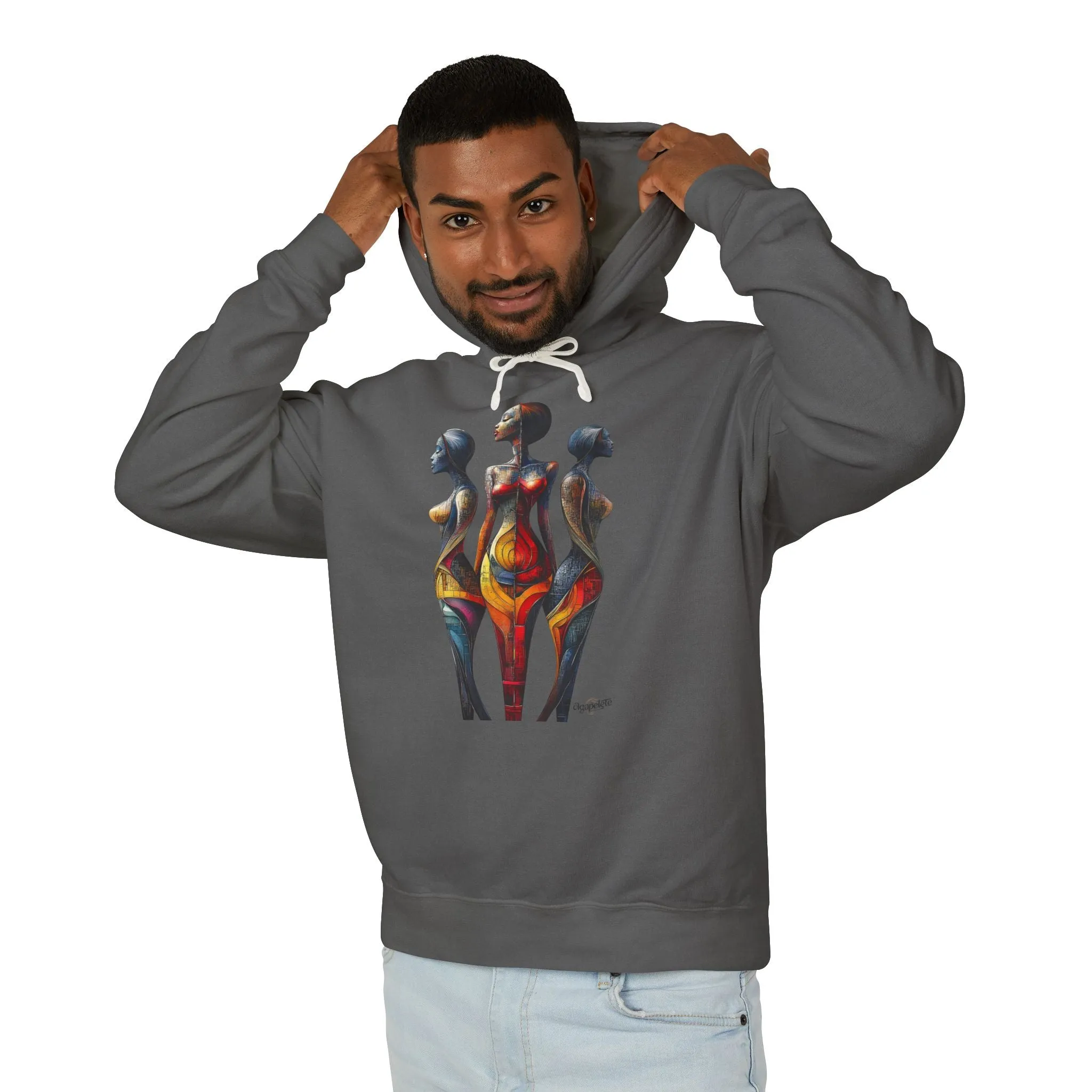 Lumiflow Lightweight Hoodie Sweatshirt, Glow-in-the-Dark Design, Cozy Unisex Hooded Jumper, Night Sky Pullover, Celestial Clothing, Galaxy