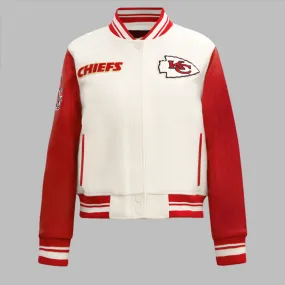 NFL KANSAS CITY CHIEFS RETRO CLASSIC RIB WOOL VARSITY JACKET