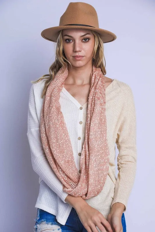 TWO TONED INFINITY STRING SCARF