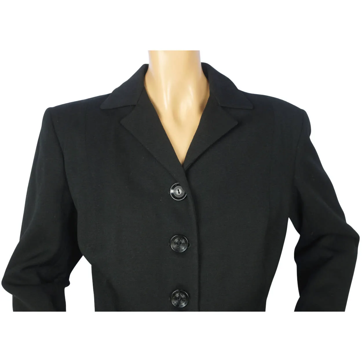 Vintage 1940s Ladies Skirt Suit Black Wool Eaton’s Canada Size Large 31” Waist
