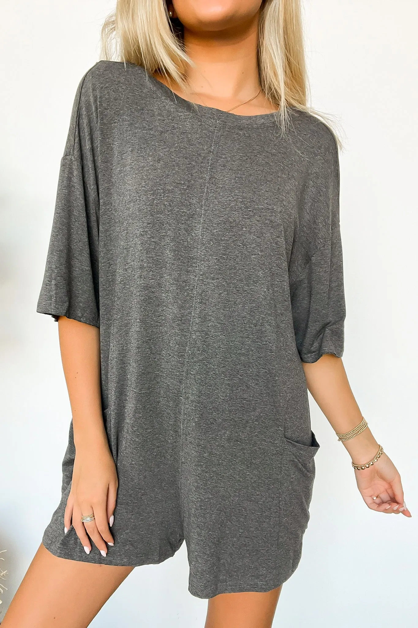 Zalina Oversized Short Sleeve Romper - FINAL SALE